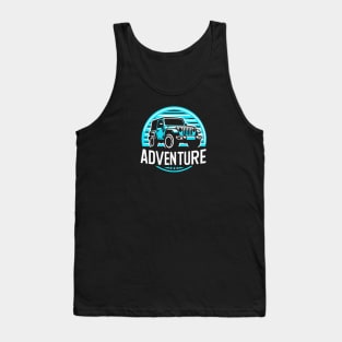 Jeep Wrangler Adventure Baby Blue Tank Top